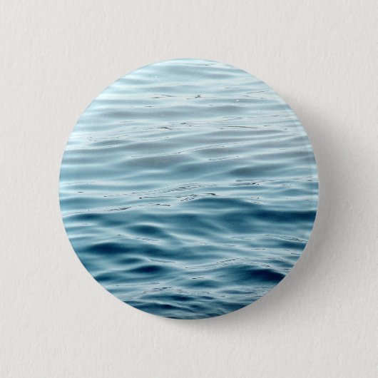 Blauw gegolfd water ronde button 5,7 cm (Voorkant)