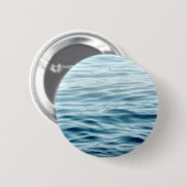 Blauw gegolfd water ronde button 5,7 cm (Voorkant /achterkant)