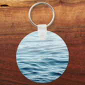 Blauw gegolfd water sleutelhanger (Voorkant)