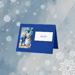  blauw gehaakte paar tafel nummer kaart