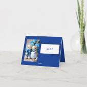  blauw gehaakte paar tafel nummer kaart (Achterkant)