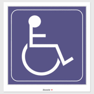 Blauw gehandicapt rolstoel Sticker symbool