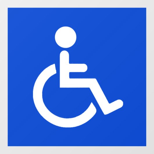 Blauw gehandicaptensymbool raamsticker (Vel)