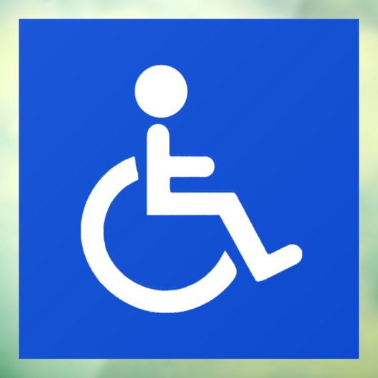 Blauw gehandicaptensymbool raamsticker (Vel 3)