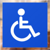 Blauw gehandicaptensymbool raamsticker (Vel 2)