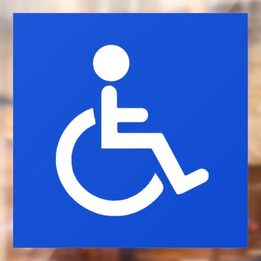 Blauw gehandicaptensymbool raamsticker (Vel 2)