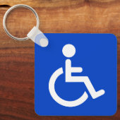 Blauw gehandicaptensymbool sleutelhanger (Voorkant)