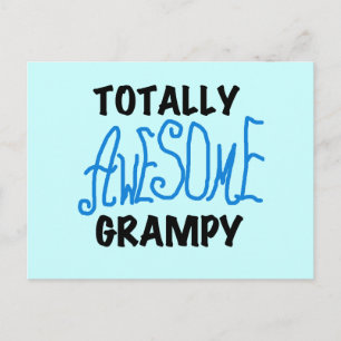 Blauw geheel Geweldige grijze T-shirts en cadeautj Briefkaart