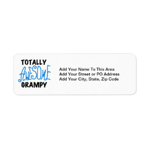 Blauw geheel Geweldige grijze T-shirts en cadeautj Etiket