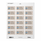 Blauw geheel Geweldige grijze T-shirts en cadeautj Etiket (Full Sheet)