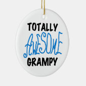 Blauw geheel Geweldige grijze T-shirts en cadeautj Keramisch Ornament (Rechts)