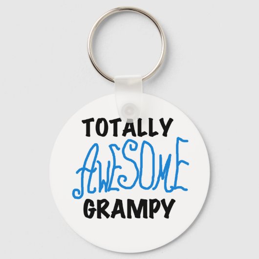 Blauw geheel Geweldige grijze T-shirts en cadeautj Sleutelhanger (Voorkant)