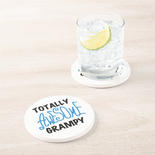 Blauw geheel Geweldige grijze T-shirts en cadeautj Zandsteen Onderzetter (Zijkant)