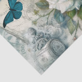  Blauw  Geïnspireerd Bloemen Decoupage Tissuepapier (Detail)