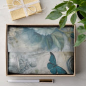  Blauw  Geïnspireerd Bloemen Decoupage Tissuepapier (Geschenk)