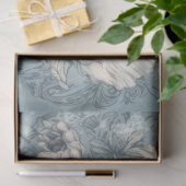 Blauw Geïnspireerd Bloemen Decoupage Tissuepapier (Geschenk)