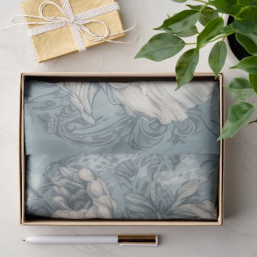  Blauw  Geïnspireerd Bloemen Decoupage Tissuepapier (Geschenk)