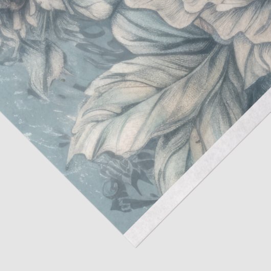  Blauw  Geïnspireerd Bloemen Decoupage Tissuepapier (Detail)