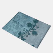 Blauw geïnspireerd onthaal van deur Mat (Schuin)