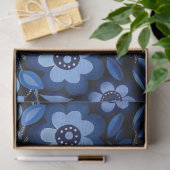 Blauw  Geïnspireerd Vogelcollage Decoupage Tissuepapier (Geschenk)