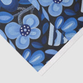 Blauw  Geïnspireerd Vogelcollage Decoupage Tissuepapier (Detail)