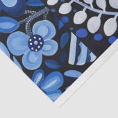 Blauw  Geïnspireerd Vogelcollage Decoupage Tissuepapier (Detail)