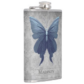 Blauw gejuwelde vlinderfles heupfles (Rechts)