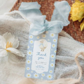 Blauw Gekke Gans Baby shower Dank u Label Cadeaulabel