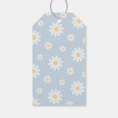 Blauw Gekke Gans Baby shower Dank u Label Cadeaulabel (Achterkant)