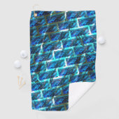 Blauw gekleurd, geraspt of leunend baksteeneffect golfhanddoek (Insitu)