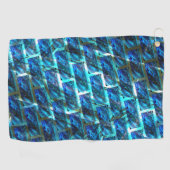 Blauw gekleurd, geraspt of leunend baksteeneffect golfhanddoek (Horizontaal)