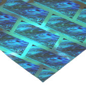 Blauw gekleurd, geraspt of leunend baksteeneffect lange tafelloper (Hoek)