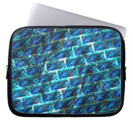 Blauw gekleurd, geraspt of leunend baksteeneffect laptop sleeve