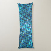 Blauw gekleurd, geraspt of leunend baksteeneffect lichaamskussen (Achterkant (Verticaal))