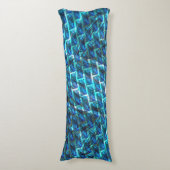 Blauw gekleurd, geraspt of leunend baksteeneffect lichaamskussen (Voorkant Verticaal)