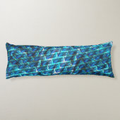 Blauw gekleurd, geraspt of leunend baksteeneffect lichaamskussen (Achterkant)