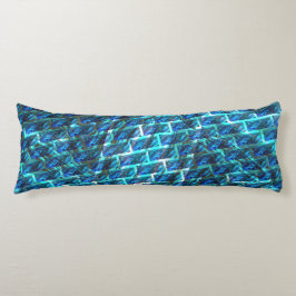 Blauw gekleurd, geraspt of leunend baksteeneffect lichaamskussen