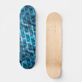Blauw gekleurd, geraspt of leunend baksteeneffect persoonlijk skateboard (Voorkant)