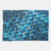 Blauw gekleurd, geraspt of leunend baksteeneffect theedoek (Horizontaal)
