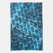 Blauw gekleurd, geraspt of leunend baksteeneffect theedoek (Verticaal)