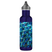 Blauw gekleurd, geraspt of leunend baksteeneffect waterfles  (Rechts)