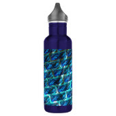 Blauw gekleurd, geraspt of leunend baksteeneffect waterfles  (Links)