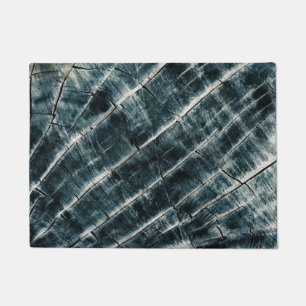 Blauw gekleurd hout deurmat