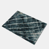Blauw gekleurd hout deurmat (Schuin)