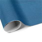 Blauw gekleurd leer, gestructureerd oppervlak cadeaupapier (Rol Hoek)