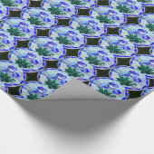 blauw gekleurd papier voor bloemen (Hoek)