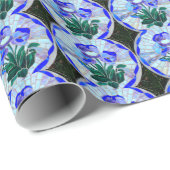 blauw gekleurd papier voor bloemen (Rol Hoek)