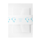 Blauw Gekleurd Vlinder Hart Ontwerp Bruiloft Uitnodigingen Wikkel (Voorkant Voorbeeld)