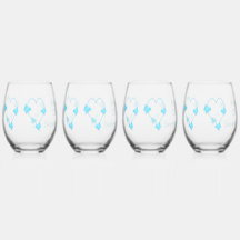 Blauw Gekleurd Vlinder Hart Ontwerp Bruiloft