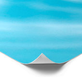 Blauw gekleurde heldere, kalme oppervlaktestructuu poster (Hoek)